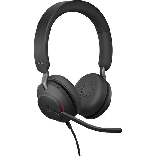 JABRA Evolve2 40 UC Wired Headphones, USB-C, Stereo, Black