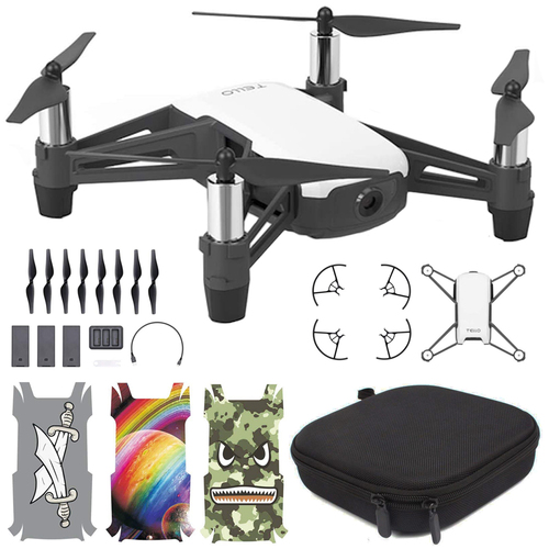 DJI Ryze Tech Tello Boost Combo Quadcopter Mini Drone, White w/ Accessories Bundle