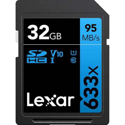 Lexar Professional 633x 32GB SDHC UHS-1 Class 10 Memory Card - Open Box