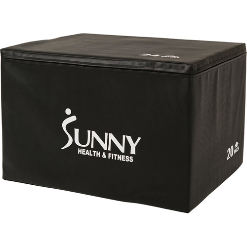 Sunny Health and Fitness 3 In 1 Weighted Foam Pro-PLYO Box 30`, 24`, 20` (No. 085) - Open Box