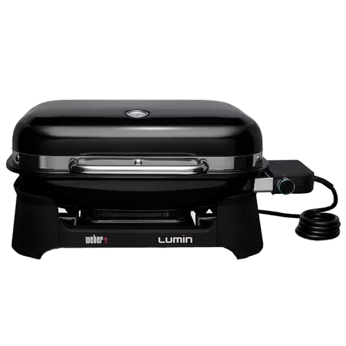 Weber Lumin Compact Indoor Outdoor Electric Grill, Black, 91010901
