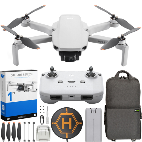 DJI Mini 2 SE Drone Quadcopter Kit with RC-N1 Remote + DJI Care Refresh Bundle