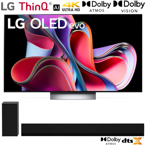 LG OLED evo G3 55` 4K Smart TV w/ LG GX 3.1 ch High Res Audio Soundbar (2023 Model)