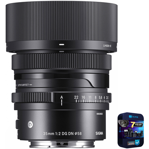 Sigma 347969 35mm F2 Contemporary DG DN Lens for L-Mount w/ 7 Year Warranty
