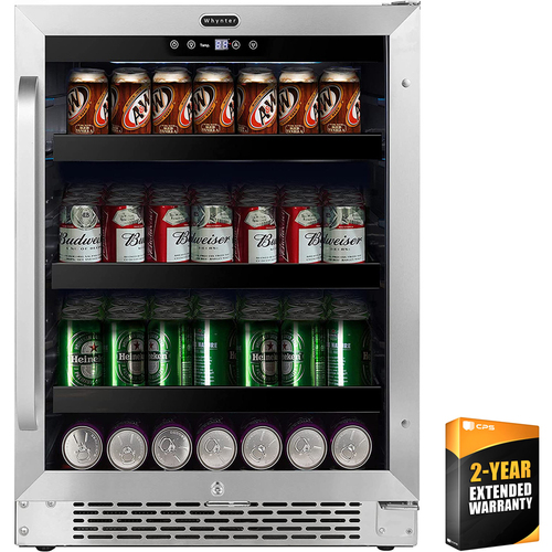 Whynter 24` Built-in 140 Can Undercounter Beverage Refrigerator + 2 Yr Warranty