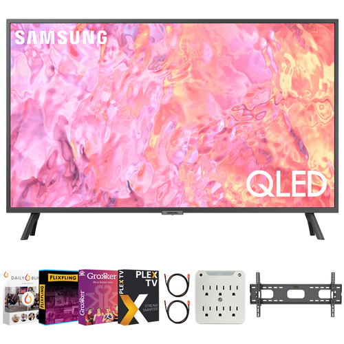 Samsung QN55Q60CA 55` QLED 4K Smart TV with Movies Streaming Pack (2023 Model)