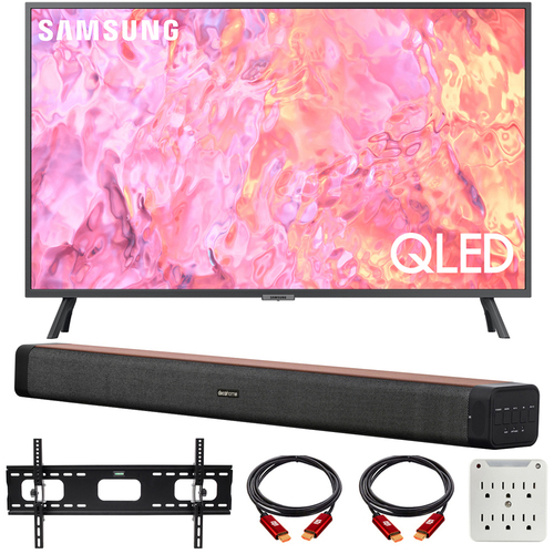Samsung QN55Q60CA 55` QLED 4K Smart TV w/ Deco Home 60W Soundbar Bundle (2023 Model)