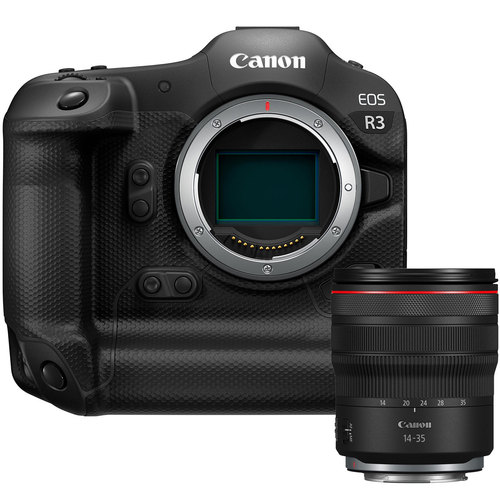 Canon EOS R3 Full Frame Mirrorless Camera Body Bundle w/ RF 14-35mm f/4 USM Lens