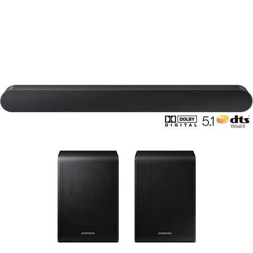 Samsung 3.0ch All-in-One Soundbar w/ Dolby 5.1 DTS Virtual:X +Wireless Surround Speakers