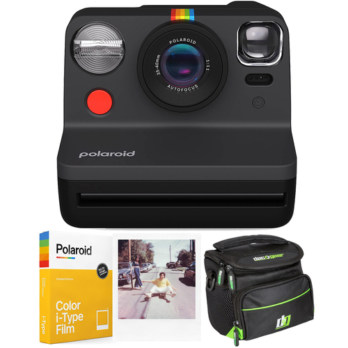 Polaroid Originals Now 2nd Gen I-Type Instant Film Camera + Color Film + Camera Bag