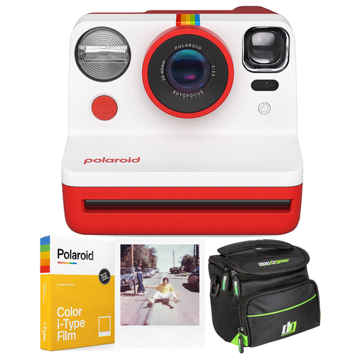 Polaroid Originals Now 2nd Gen I-Type Instant Film Camera + Color Film + Camera Bag