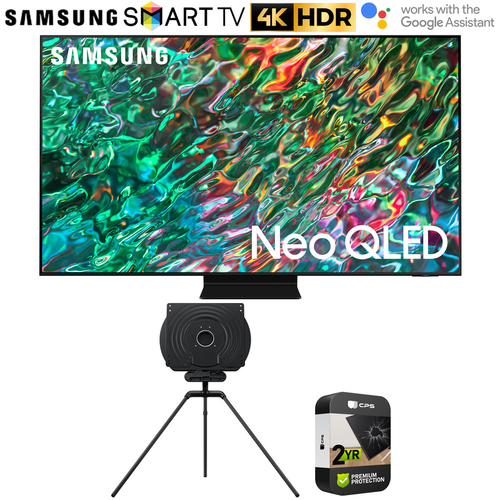 Samsung QN50QN90BA 50` Neo QLED 4K Smart TV w/ Auto Rotating Stand + Warranty Bundle