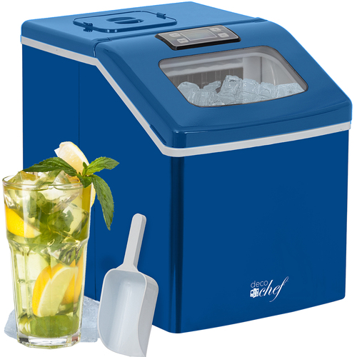Deco Chef Countertop Portable Ice Maker for Home or Office, 40 lb/Day, Blue