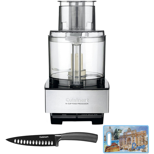 Cuisinart DFP-14BCN 14-Cup Food Processor, Brushed S. Steel +Chef's Knife + Cutting Board