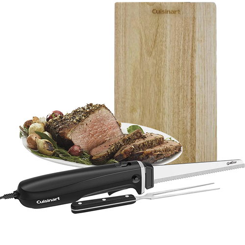 Electric Knife with Cutting Board & Carving Fork - Factory Refurbished