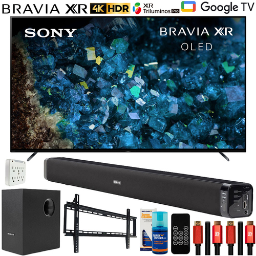 Sony BRAVIA XR 65` A80L OLED 4K Smart TV with Deco Gear Home Theater Bundle (2023)