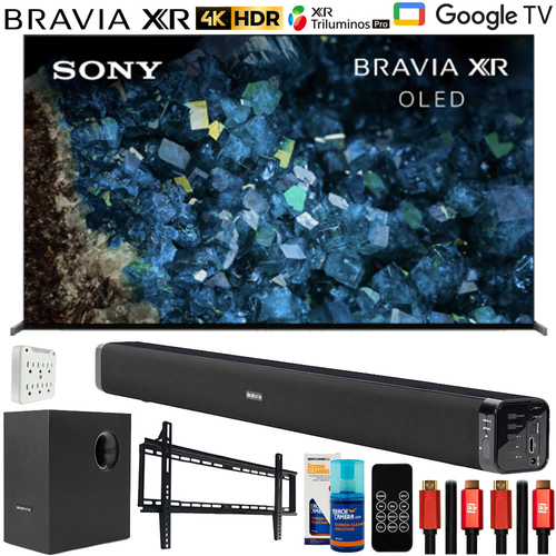 Sony BRAVIA XR 83` A80L OLED 4K Smart TV with Deco Gear Home Theater Bundle (2023)