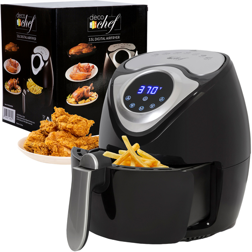 3.7QT Personal Digital Air Fryer, 7 One-Touch Cooking Programs, 1300W, Black