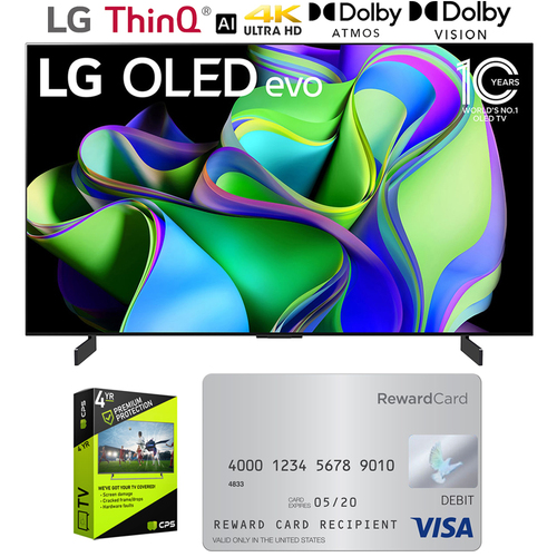LG OLED evo C3 42` HDR 4K Smart OLED TV (2023) w/ 4 Yr Warranty + $50 Gift Card