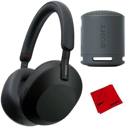 Sony WH-1000XM5 Wireless Noise Canceling Headphones (Black) Bundle w/ XB100 Speaker