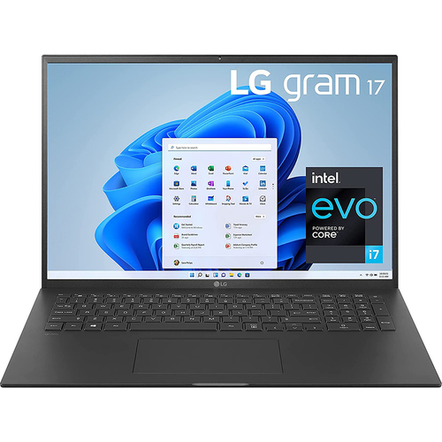 LG gram 17` Ultra-Slim Laptop, Intel i7-1195G7, 16GB/1TB SSD, Black - Open Box