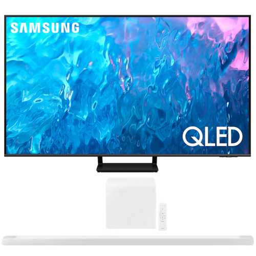 Samsung 65 Inch Q70C QLED 4K Smart TV 2023 with 3.1.2ch Soundbar White