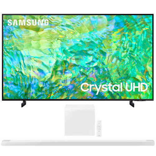 Samsung 65 inch Crystal UHD 4K Smart TV 2023 with 3.1.2ch Soundbar White