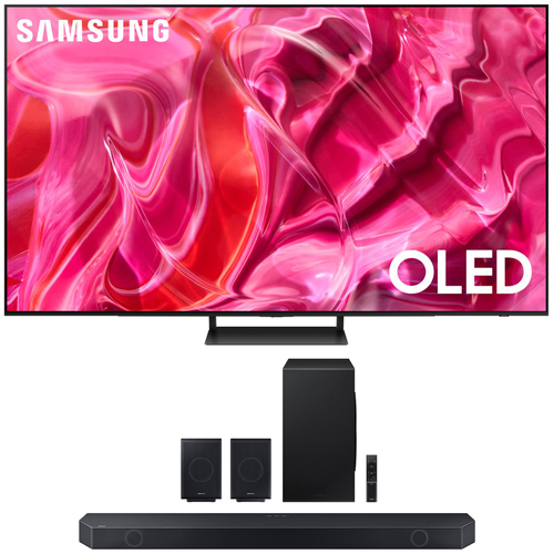 Samsung 77 Inch OLED 4K Smart TV 2023 with Soundbar and Rear Speakers