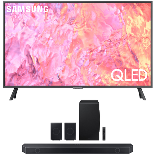 Samsung 70 Inch QLED 4K Smart TV 2023 with Soundbar and Rear Speakers