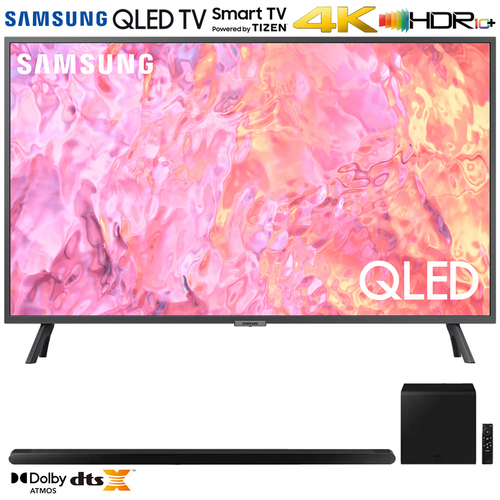 Samsung QN85Q60CA 85 Inch QLED 4K Smart TV (2023) w/ 3.2.1ch Soundbar Black