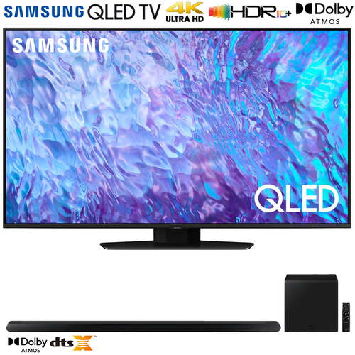 Samsung QN75Q80CA 75 Inch QLED 4K Smart TV (2023) w/ 3.2.1ch Soundbar Black