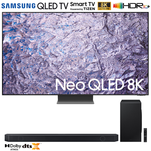 Samsung QN75QN800C 75` Neo QLED 8K Smart TV (2023) w/ Q-series 7.1.2 Ch. Soundbar