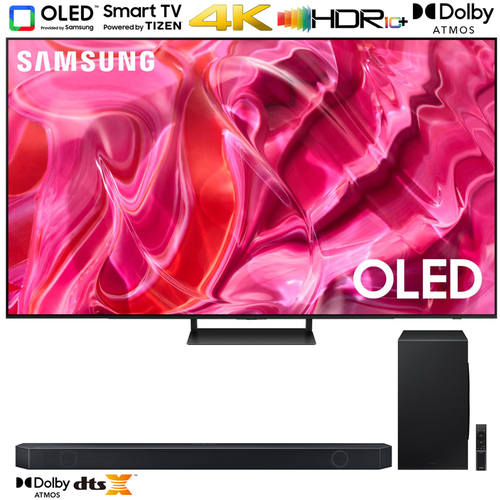 Samsung QN65S90CA 65 Inch OLED 4K Smart TV (2023) w/ Q-series 7.1.2 Ch. Soundbar