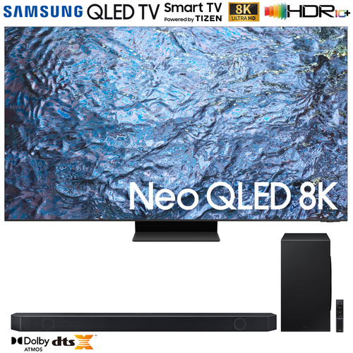 Samsung QN65QN900C 65` Neo QLED 8K Smart TV (2023) w/ Q-series 7.1.2 Ch. Soundbar