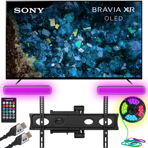 Sony BRAVIA XR 55 Inch A80L OLED Smart TV 2023 with Monster Cable Bundle