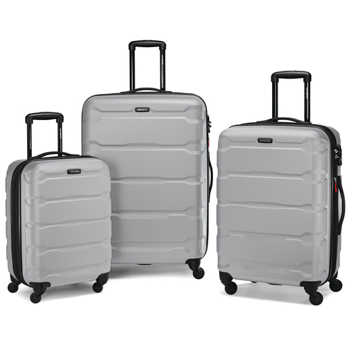 Samsonite Omni 3 Piece Hardside Luggage Spinner Set (20`/24`/28`) Silver - **OPEN BOX**