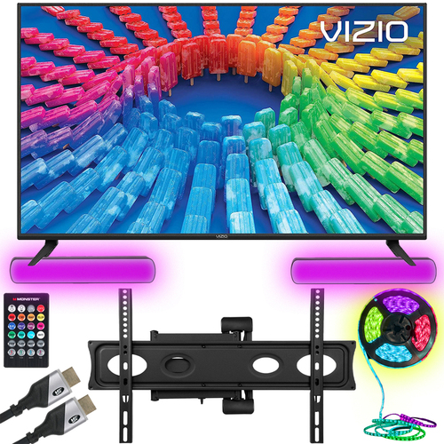 Vizio V-Series 65` Class 4K UHD HDR Smart TV Renewed with Monster Cable Bundle