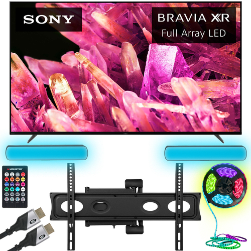 Sony Bravia XR 65` X90K 4K HDR Full Array LED Smart TV w/ Monster TV Wall Mount Kit