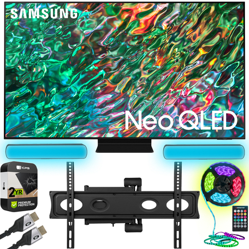 Samsung 65` Neo QLED 4K Smart TV Refurbished + Monster Wall Mount + Warranty Bundle