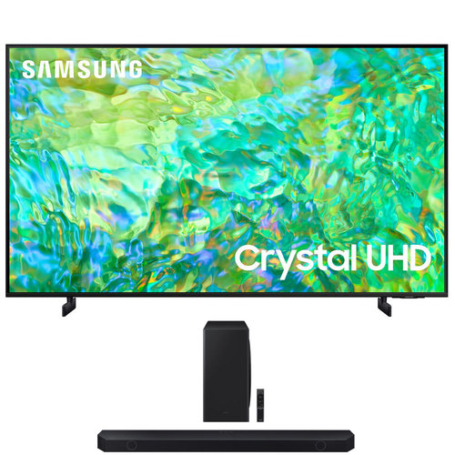 Samsung 85 inch Crystal UHD 4K Smart TV (2023)+ Q-series 5.1.2 ch. Wireless Soundbar