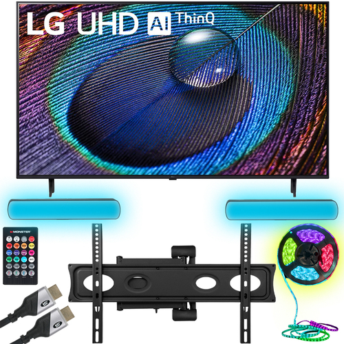 LG 65` UR9000 Series LED 4K UHD Smart webOS TV w/ Monster TV Wall Mount Kit