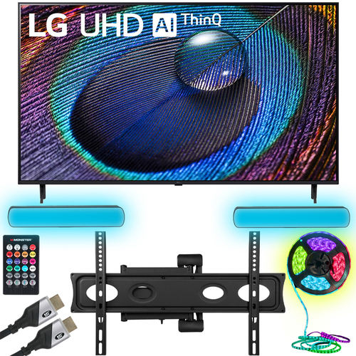 LG 43` UR9000 Series LED 4K UHD Smart webOS TV w/ Monster TV Wall Mount Kit