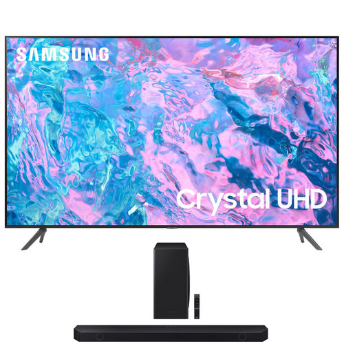 Samsung 65 inch Crystal UHD 4K Smart TV (2023) + Q-series 5.1.2 ch. Wireless Soundbar