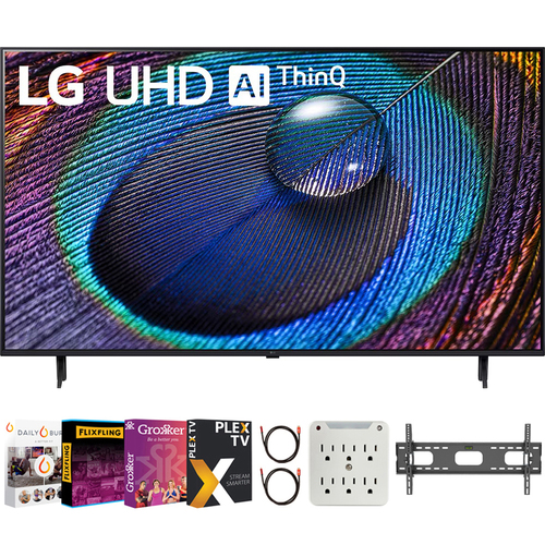 LG 43 inch Class LED 4K UHD Smart webOS TV with Movies Streaming Bundle