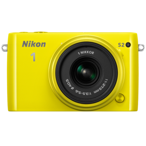 Nikon 1 S2 Mirrorless 14.2MP Digital Camera with 11-27.5mm Lens - Yellow 