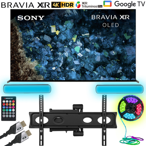 Sony BRAVIA XR 83` A80L OLED 4K HDR Smart TV 2023 w/ Monster TV Wall Mount Kit