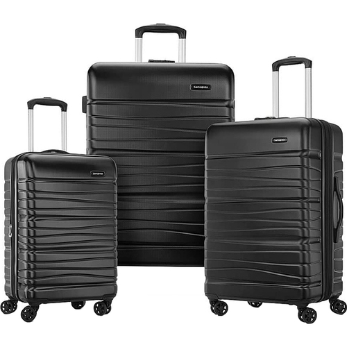 Samsonite Evolve SE 3 Piece Hardside Luggage Set (20`/24`/28`) Bass Black - Open Box