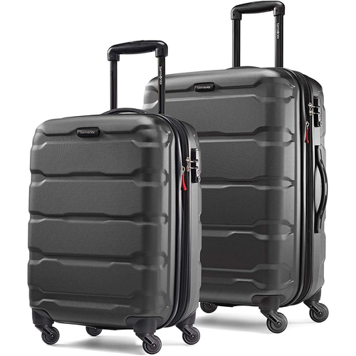 Samsonite Omni Hardside Expandable Luggage with Spinner Wheels, Black, 2-Piece Set (20/24)