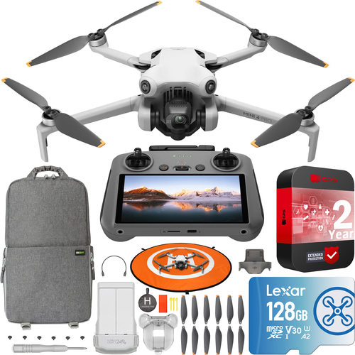 DJI Mini 4 Pro Drone Quadcopter 4K HDR Video Kit with RC 2 Remote + Accessory Bundle
