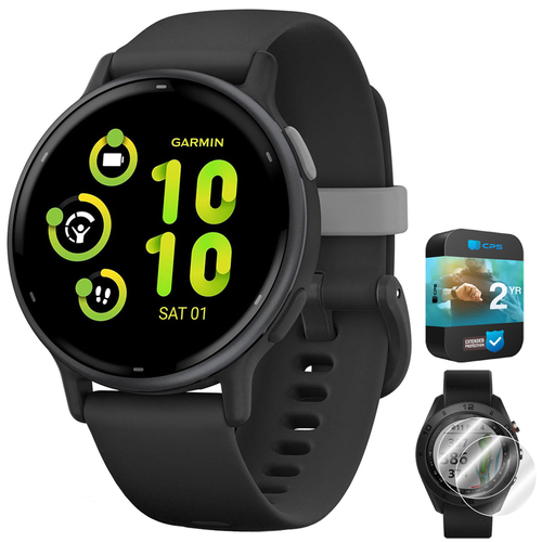 Garmin 010-02862-10 Vivoactive 5 Fitness Smartwatch, Black w/ Warranty Bundle